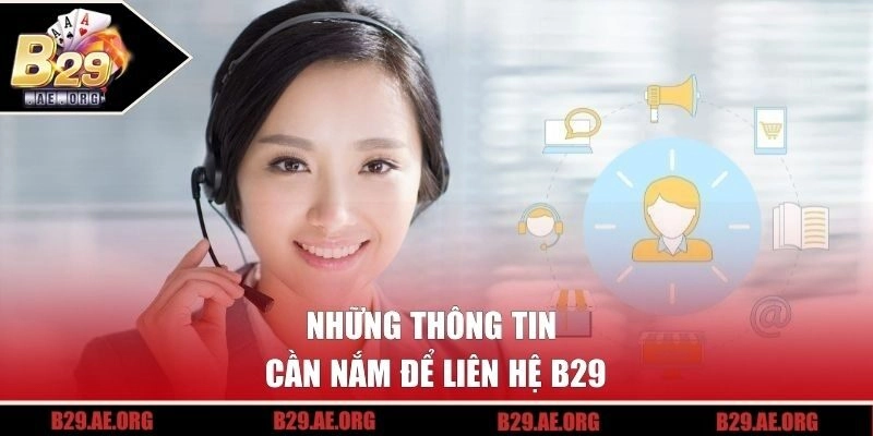 Những thông tin cần nắm để liên hệ B29