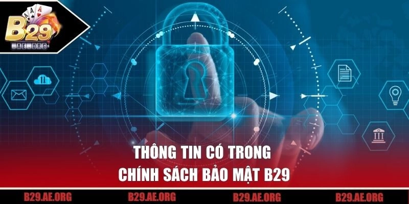 Thông tin có trong chính sách bảo mật B29