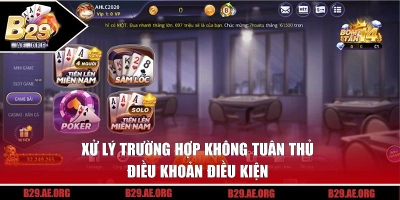 Xử lý trường hợp không tuân thủ điều khoản điều kiện 